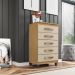 Comoda 5 Gavetas 57 cm Moden 2259 Carvalho Am Off White INCP