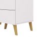 Comoda 5 Gavetas 91 cm Pes Retro IBI 20030 Branco Camarim VLR