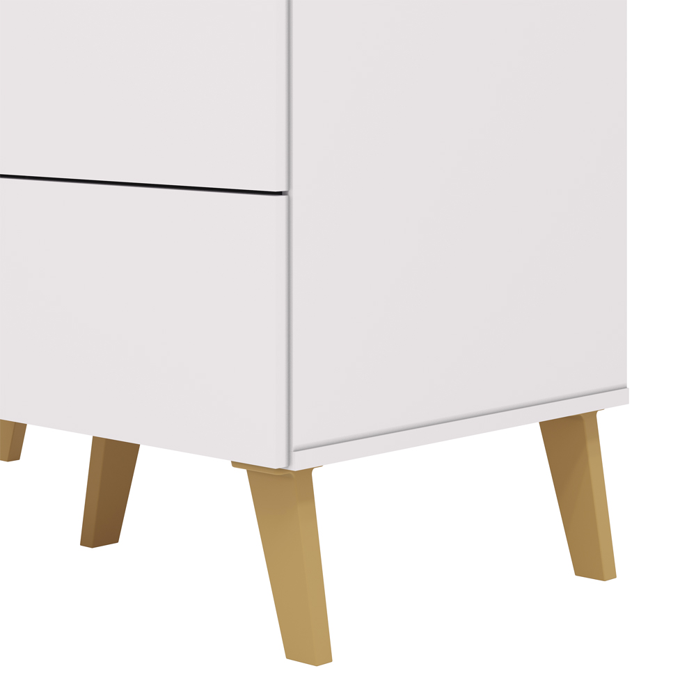 Comoda 5 Gavetas 91 cm Pes Retro IBI 20030 Branco Camarim VLR
