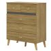 Comoda 5 Gavetas 91 cm Pes Retro IBI 20030 Nature Alasca VLR