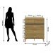 Comoda 5 Gavetas 91 cm Pes Retro IBI 20030 Nature Alasca VLR