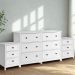 Comoda 6 Gavetas E 02 Mesas de Cabeceira 3 Gavetas Branco Dtall