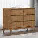 Comoda 6 Gavetas MDF 125 cm 2815 Freijo Milani Store