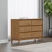 Comoda 6 Gavetas MDF 125 cm 2815 Freijo Milani Store