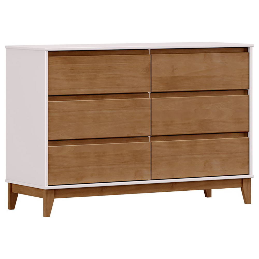 Comoda 6 Gavetas MDF 125 cm 2815 Off White Freijo Milani Store