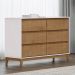 Comoda 6 Gavetas MDF 125 cm 2815 Off White Freijo Milani Store