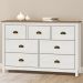 Comoda 7 Gavetas Madeira Maciça 125 cm 9174 Branco Freijo Milani Store