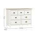 Comoda 7 Gavetas Madeira Maciça 125 cm 9174 Branco Freijo Milani Store