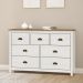 Comoda 7 Gavetas Madeira Maciça 125 cm 9174 Branco Freijo Milani Store
