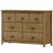 Comoda 7 Gavetas Madeira Maciça 125 cm 9174 Freijo Milani Store