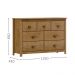 Comoda 7 Gavetas Madeira Maciça 125 cm 9174 Freijo Milani Store