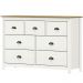 Comoda 7 Gv 02 Mesas de Cabeceira 3 Gv Madeira Maciça Branco Freijo Milani Store