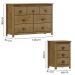 Comoda 7 Gv 02 Mesas de Cabeceira 3 Gv Madeira Maciça Freijo Milani Store