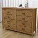 Comoda 8 Gavetas Madeira Maciça 125 cm 9102 Freijo Milani Store