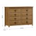 Comoda 8 Gavetas Madeira Maciça 125 cm 9102 Freijo Milani Store