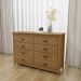 Comoda 8 Gavetas Madeira Maciça 125 cm 9102 Freijo Milani Store