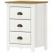 Comoda 8 Gv 02 Mesas de Cabeceira 3 Gv Madeira Maciça Branco Freijo Milani Store