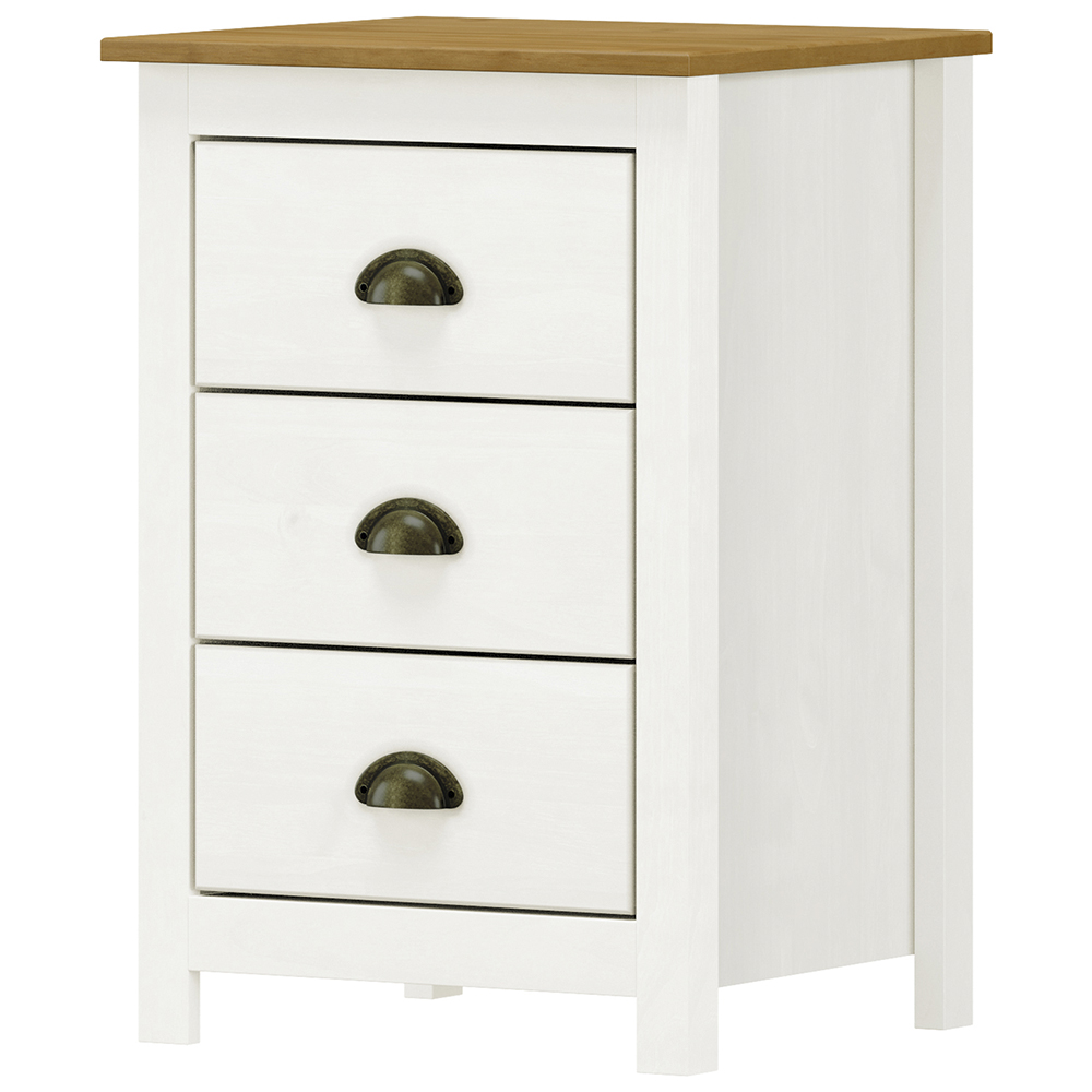 Comoda 8 Gv 02 Mesas de Cabeceira 3 Gv Madeira Maciça Branco Freijo Milani Store