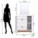 Comoda Com Espelho 4 Gavetas 1P 93 cm BEL Branco Camarim VLR