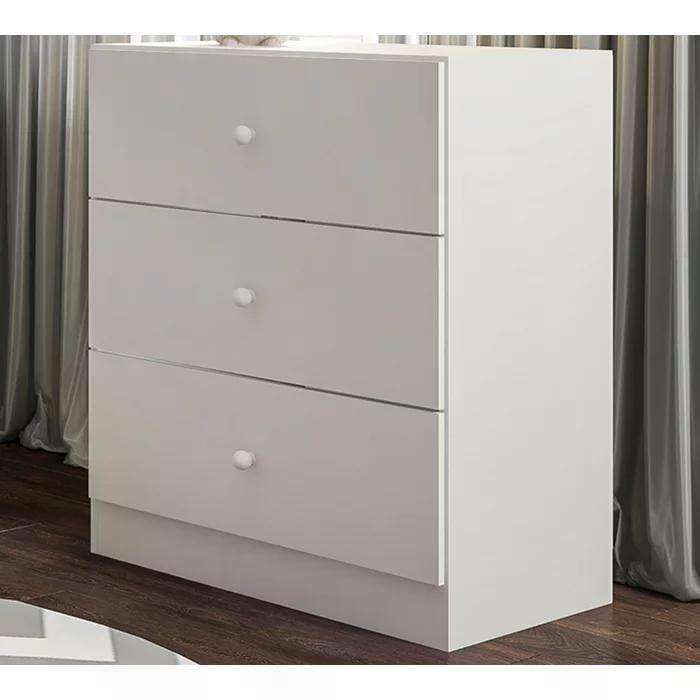 Comoda Infantil 03 Gavetas Louise Branco REAJL Moveis