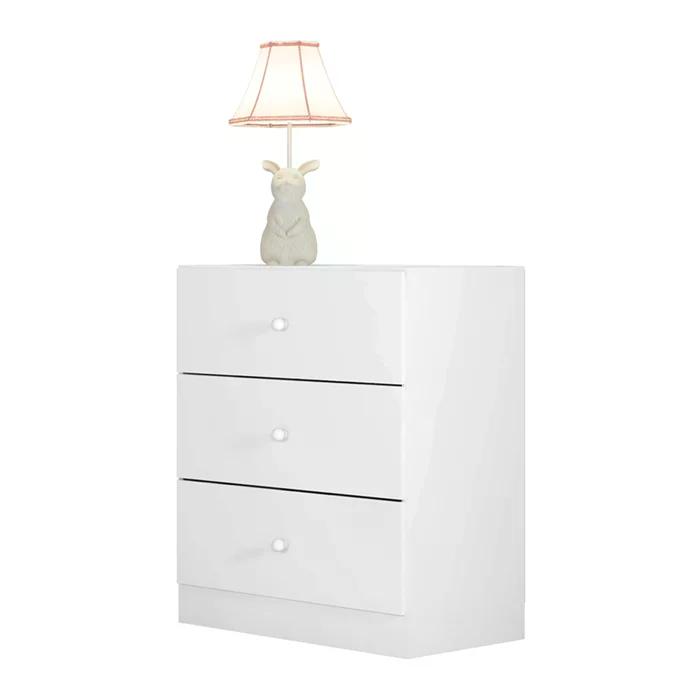 Comoda Infantil 03 Gavetas Louise Branco REAJL Moveis