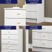 Comoda Infantil Para Quarto 5 Gavetas 60X91X38 cm BB120 Branco Dtall
