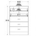 Comoda Infantil Para Quarto 5 Gavetas 60X91X38 cm BB120 Branco Dtall