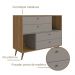 Comoda Multiuso 04 Gavetas 02 Nichos 110cm Mel Fume PRODDY