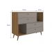 Comoda Multiuso 04 Gavetas 02 Nichos 110cm Mel Fume PRODDY