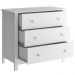 Comoda Para Quarto 3 Gavetas 76 cm DM219 Branco Dtall