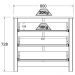 Comoda Para Quarto 3 Gavetas 76 cm DM219 Branco Dtall