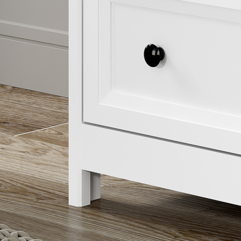 Comoda Para Quarto 6 Gavetas 120 cm DM217 Branco Dtall