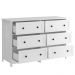 Comoda Para Quarto 6 Gavetas 120 cm DM217 Branco Dtall