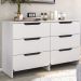 Comoda Para Quarto 6 Gavetas 132 cm DM244 Branco Dtall
