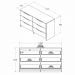 Comoda Para Quarto 6 Gavetas 132 cm DM244 Branco Dtall