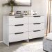 Comoda Para Quarto 6 Gavetas 132 cm DM244 Branco Dtall