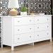 Comoda Para Quarto 6 Gavetas 146 cm DM221 Branco Dtall