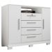 Comoda Rack 2P 4G Madri 121 cm Branco INCP