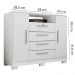 Comoda Rack 2P 4G Madri 121 cm Branco INCP