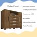 Comoda Rack 2P 4G Madri 121 cm Malbec INCP