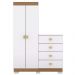 Comoda Roupeiro 120 cm 2 Portas CRIS 20034 Branco Camarim VLR