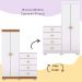 Comoda Roupeiro 120 cm 2 Portas CRIS 20034 Branco Camarim VLR