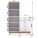 Comoda Roupeiro 120 cm 2 Portas CRIS 20034 Branco Camarim VLR