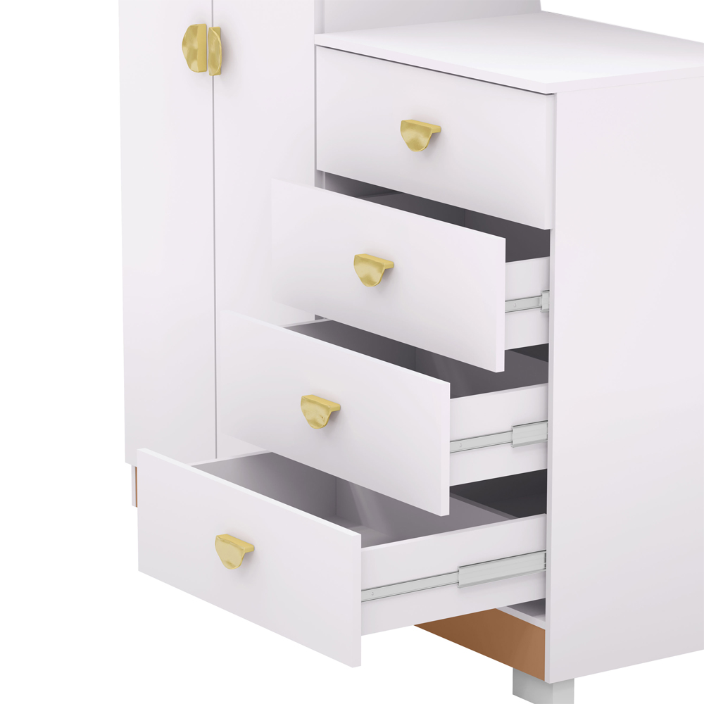Comoda Roupeiro 120 cm 2 Portas CRIS 20034 Branco Camarim VLR