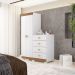 Comoda Roupeiro 120 cm 2 Portas CRIS 20034 Branco Camarim VLR