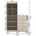 Comoda Roupeiro 120 cm 2 Portas CRIS 20034 Fendi VLR