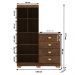 Comoda Roupeiro 120 cm 2 Portas CRIS 20034 Imbuia VLR