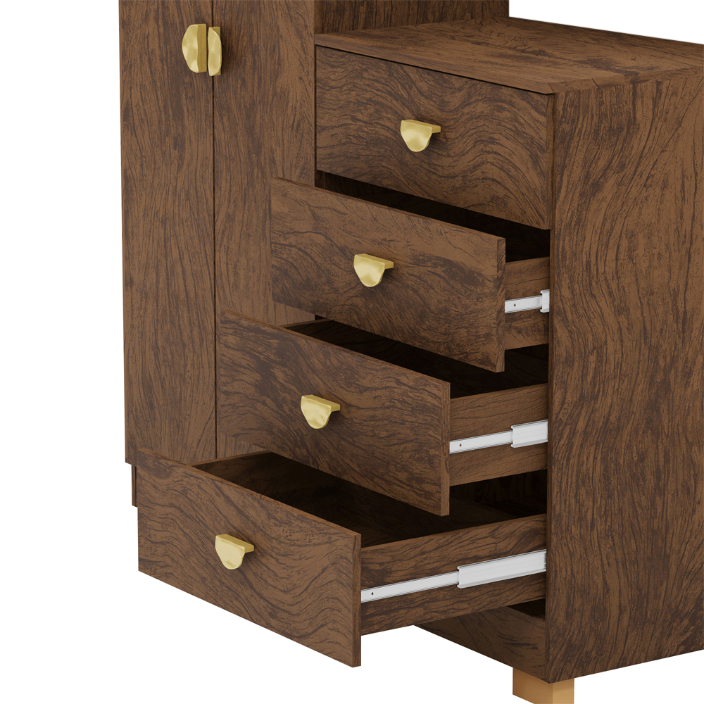 Comoda Roupeiro 120 cm 2 Portas CRIS 20034 Imbuia VLR