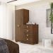 Comoda Roupeiro 120 cm 2 Portas CRIS 20034 Imbuia VLR