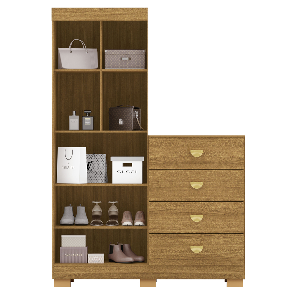 Comoda Roupeiro 120 cm 2 Portas CRIS 20034 Nature VLR